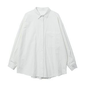 Loose Solid Color Long-sleeved Shirt