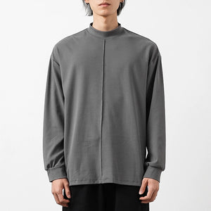 Half Turtleneck Solid Long Sleeve T-shirt