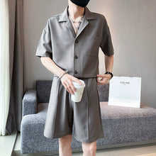 Load image into Gallery viewer, Lapel Shirt and Shorts Casual Two-piece Suit
