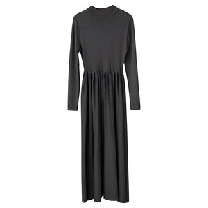 Autumn and Winter Inner Knitted A-line Dress