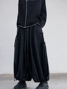 Strappy Wide Leg Ninth Pants