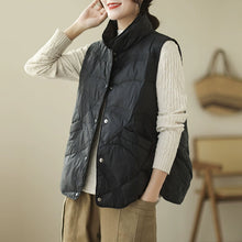 Load image into Gallery viewer, Loose Stand Collar Thickened Short Vest
