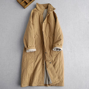 Retro Thickened Mid-Length Cotton Jacket