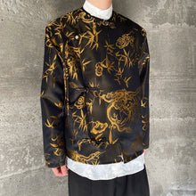 Load image into Gallery viewer, Satin Dragon Pattern Jacquard Tang Suit
