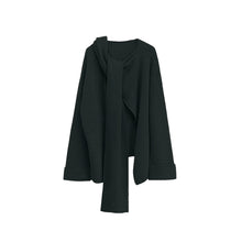 Load image into Gallery viewer, Black Loose Cape Shawl Sweater
