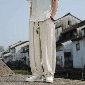 Linen Loose Drape Wide-Leg Pants