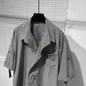 Striped Shirt Irregular Shirt