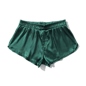 Loose Silk Mid-rise Shorts