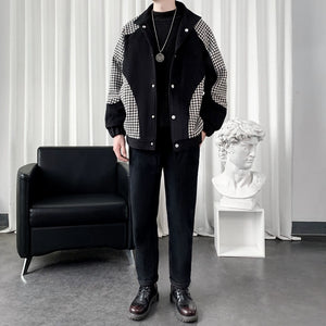 Contrast Houndstooth Jacket