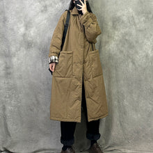 Load image into Gallery viewer, Padded Windbreaker Loose Mid-Length Cotton Coat
