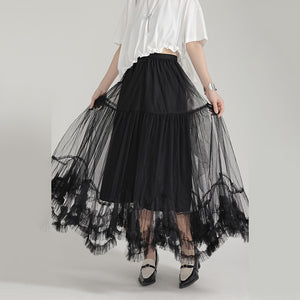 Multi-layered Mesh High Waist Skirt