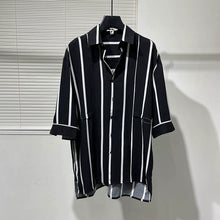 Load image into Gallery viewer, Irregular Striped Thin Shirt
