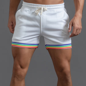 Cotton Sport Rainbow Print Shorts