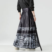 Load image into Gallery viewer, Retro Printed Horse-face Skirt Hanfu
