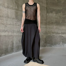 Load image into Gallery viewer, Black Three-dimensional Pleated Irregular Skirt Pants
