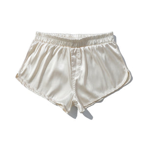 Loose Silk Mid-rise Shorts