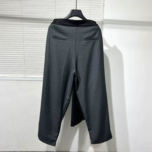 Fake Two-piece Contrasting Color Harem Pants