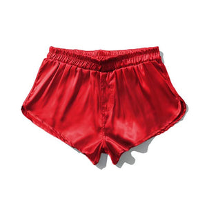 Loose Silk Mid-rise Shorts