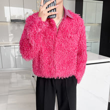 Load image into Gallery viewer, Feather Fringed Oversized Shirt
