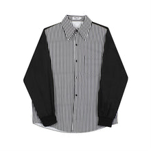 Load image into Gallery viewer, Paneled Color Contrast Stripe Long Sleeve Shirt
