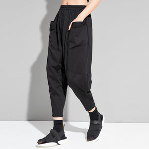 Elastic Waist Harem Pants