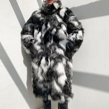 Load image into Gallery viewer, Winter Faux Fur Mid-length Coat
