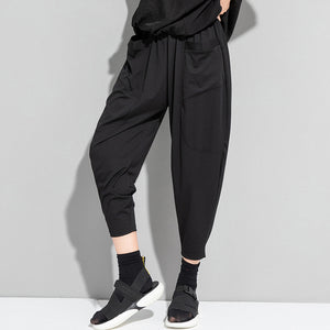 Elastic Waist Harem Pants