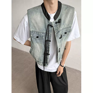 Denim Loose Sleeveless Casual Vest