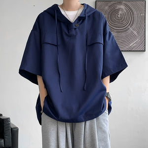 Hooded Loose Short-Sleeved T-shirt