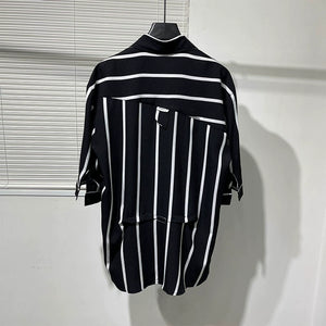 Irregular Striped Thin Shirt