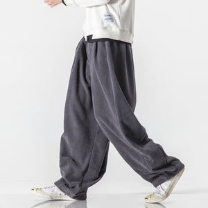 Retro Corduroy Straight Leg Pants