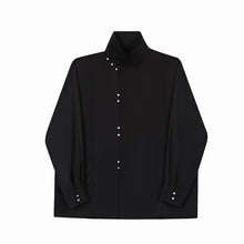 Load image into Gallery viewer, Satin Button Down Adjustable Lapel Shirt
