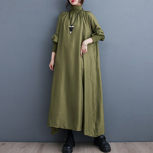 High Neck Casual Loose Raglan Sleeve Dress