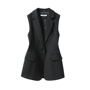 Black Slim Fit Suit Vest