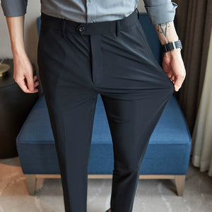 Casual Pants Thin Striped Slim Fit Trousers