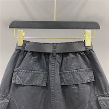 Load image into Gallery viewer, Black High Waist Casual Pocket Hip Skirt
