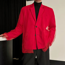 Load image into Gallery viewer, Double-layer Mesh Stitching Suit Jacket
