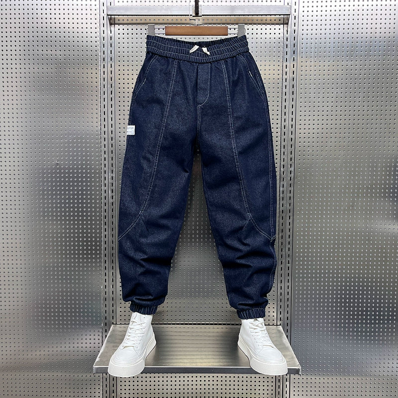 Winter Denim Harem Loose Fleece Pants