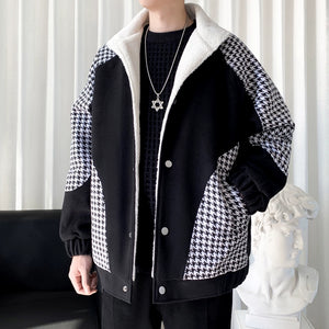 Contrast Houndstooth Jacket