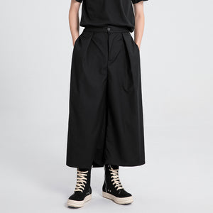 Drape Breathable Wide-leg Cropped Trousers