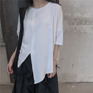 Irregular Slit T-shirt