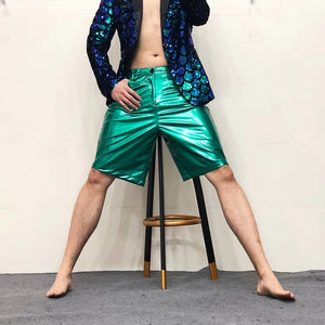 Reflective Costumes PU Leather Shorts