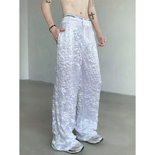 Load image into Gallery viewer, Pleated Shiny Straight Wide-leg Pants
