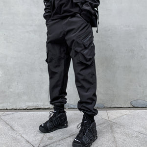 Black Multi-pocket Functional Pants