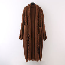 Load image into Gallery viewer, Tassel Loose Thickened Knitted Cardigan
