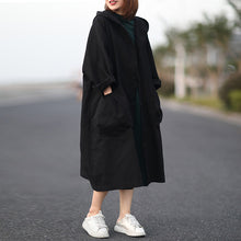 Load image into Gallery viewer, Retro Loose Hooded Trench Coat
