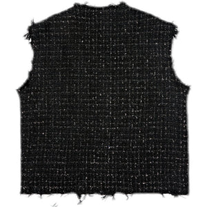 Houndstooth Tweed Vest