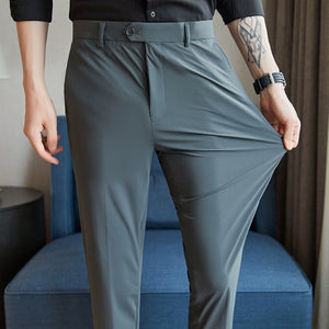 Casual Pants Thin Striped Slim Fit Trousers