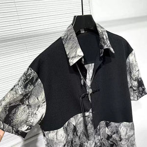 Irregular Printed Loose Shirt