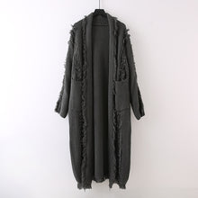 Load image into Gallery viewer, Tassel Loose Thickened Knitted Cardigan
